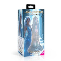Majestic Creature Cocks Crysta silicone dildo packaging on a white background