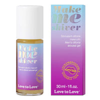 purple ombre bottle of make me shiver penis stimulating gel beside box packaging
