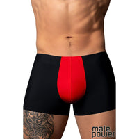 black boxers with red middle in penis area front view