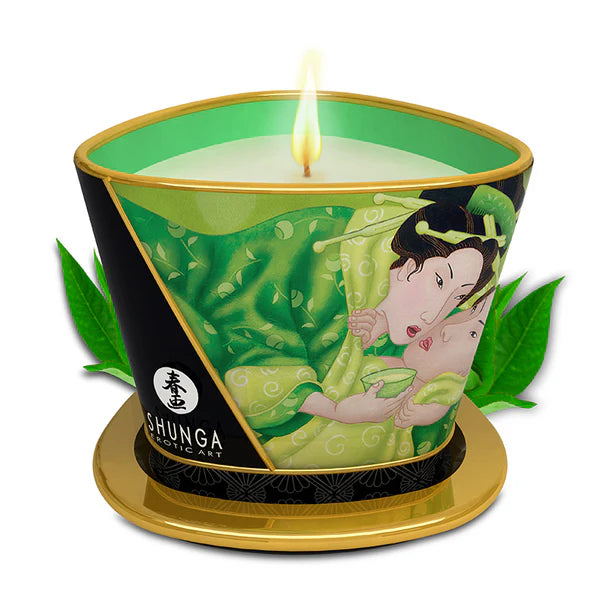 Shunga Massage Candle Green Tea