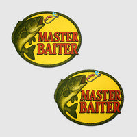 pasties with fish and hook with master baiter saying