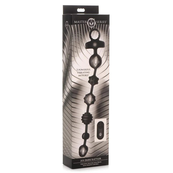master series 21x dark rattler anal beads by xr brands source adult toys