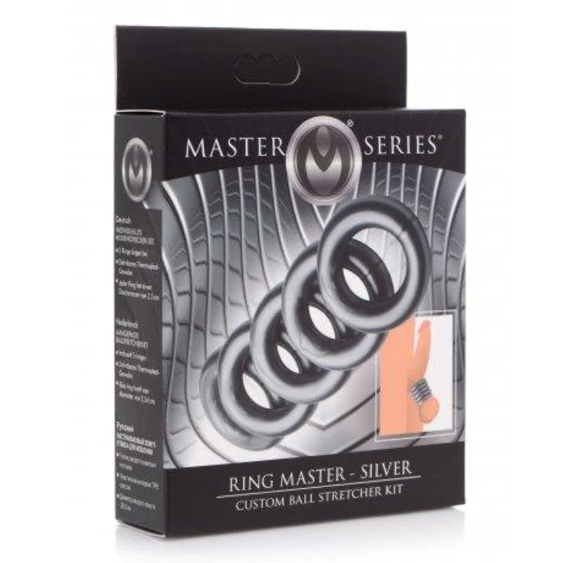 silver ball stretcher kit on box packaging