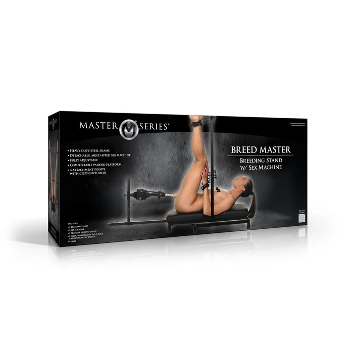 Master Series Breed Master Breeding Stand with Sex Machine packaging on a white background