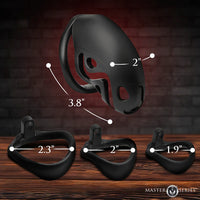 blak captor chastity cage size chart