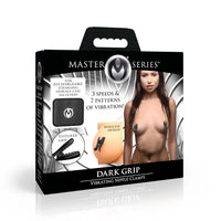 Box of Master Series Dark Grip vibrating nipple clamps with a woman on the packaging.