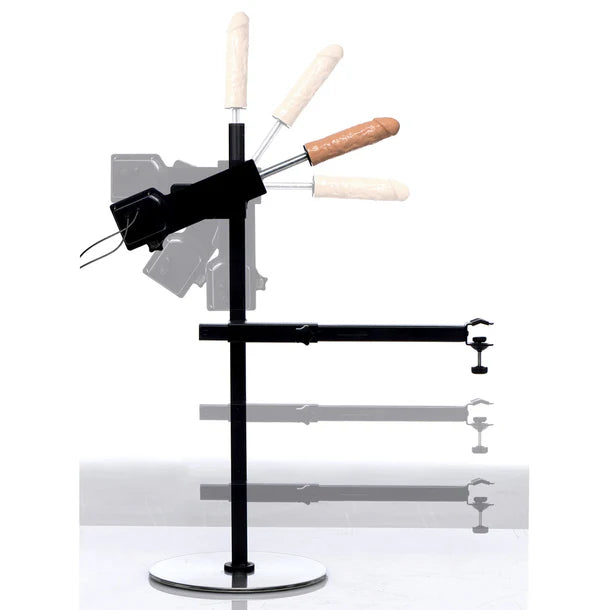 sex machine on a stand with a white background
