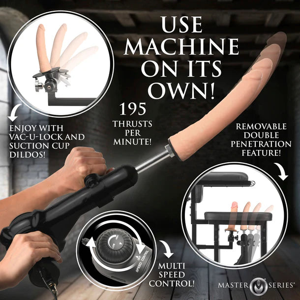 Sexual product with features highlighted on a dark background, featuring text and close-up illustrations.