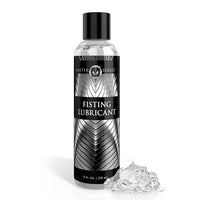 Fisting lubricant bottle with packaging on a white background
