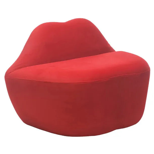 Red lips chair on a white background