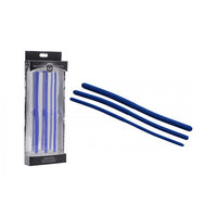 3 different size blue sounding bars for urethral play