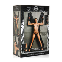 Product packaging for 'Masters St. Andrew's Cross' with a model on a white background.