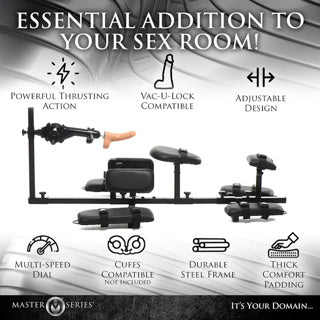 Sexual product with features listed on a gray background