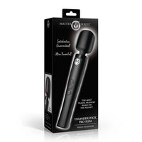 Packaging of a Thunderstick Pro Slim massage wand with branding and product details.