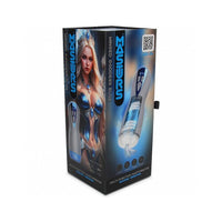 Boxed product with a woman's image and branding on a white background