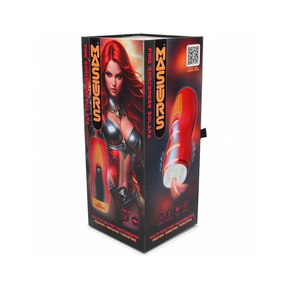 Product packaging with a stylized female figure and branding on a white background