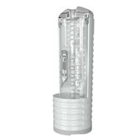 White cylindrical male masturbator on a white background