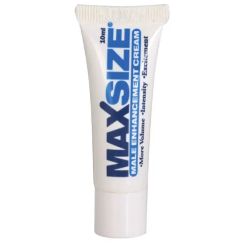 Maxsize male enhancement cream tube on a white background