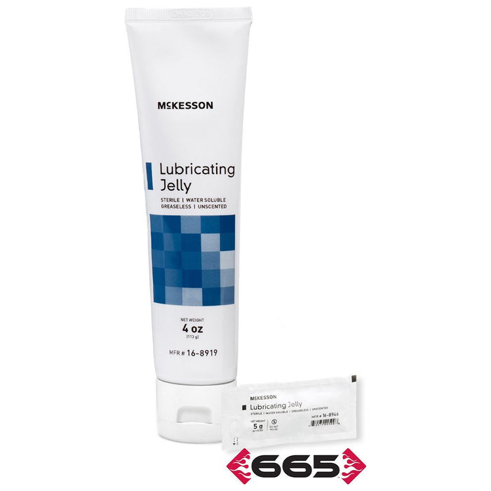 Tube of McKesson Lubricating Jelly on a white background
