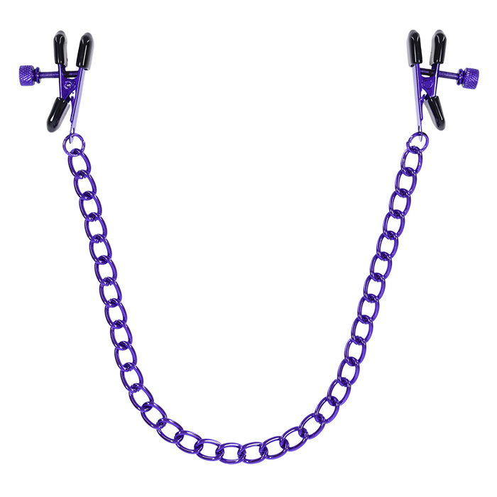 purple chain nipple clamps