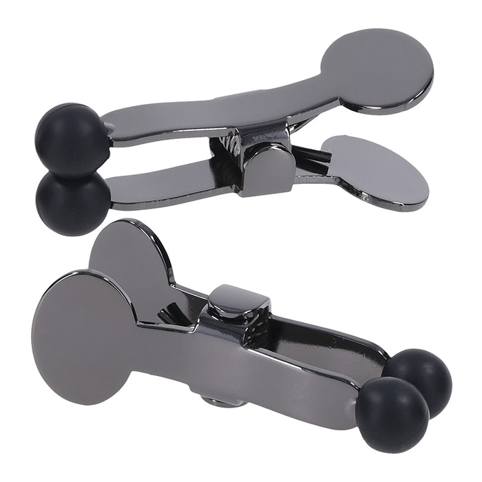 black clothes pin style nipple clamps