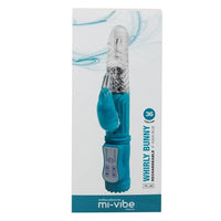 blue vibrator with rabbit clit stim and rotating beads