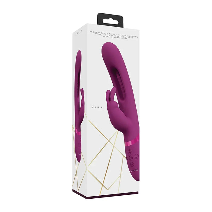 middle stimulator with curved head and rabbit clitoral stimulator on box cover pink