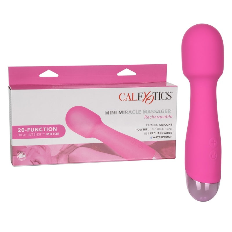 pink miracle massager in pink and white box