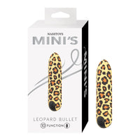 Leopard print bullet with packaging displaying 'Nasstoys' branding on a white background.