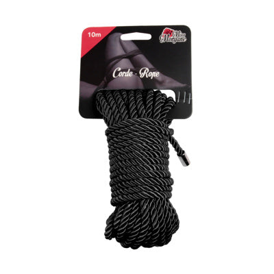 miss morgane silky finish bondage rope in black