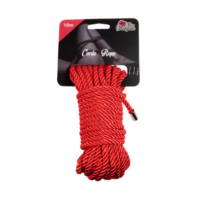 miss morgane silky finish bondage rope in red
