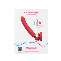 red dildo with curved head with wall mount on box package