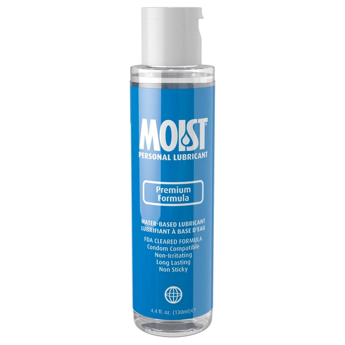 clear lubricant in bottle with blue wrap