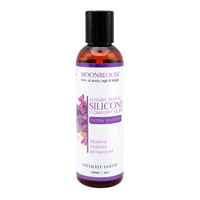 Bottle of Moonbloom silicone glide on a white background