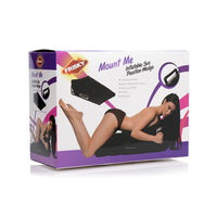 Box of Frisky Mount Me inflatable sex position wedge on a white background