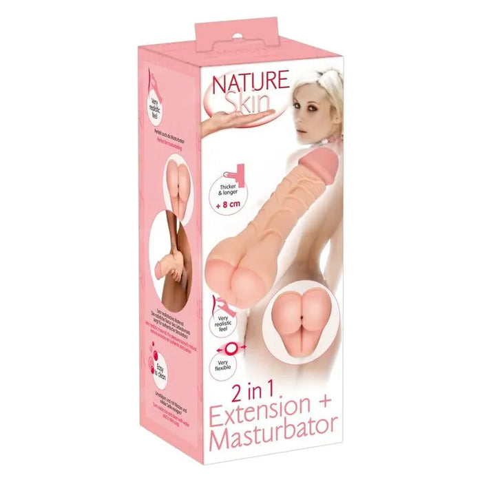 penis shaped penis extender and butt masturbator all in one 