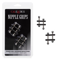 black crossbar nipple vice next to package