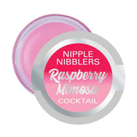 pink lip balm size container with nipple balm raspberry mimosa flavor