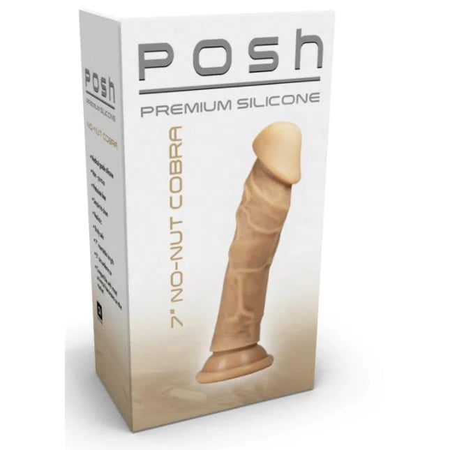 a white display box depicting a beige penis shaped dildo with a suction cup base