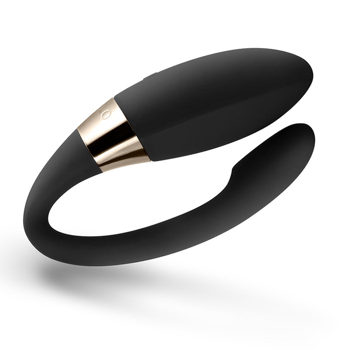 black u shaped vibrator with internal & external stimulation