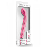 pink g spot vibrator with an egg shaped tip in its white display box