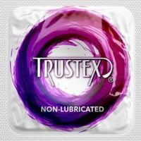 single non lubricated condom by trustex in foil wrapper