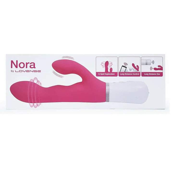 Box of Nora rabbit vibrator by Lovense product on a white background