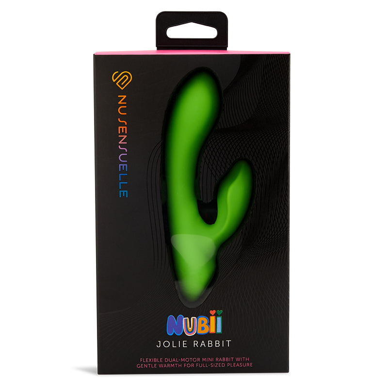 green vibrator with curved bulb head, indented cupped clitoral stimulator