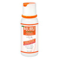 Nuru massage gel bottle with orange cap on a white background