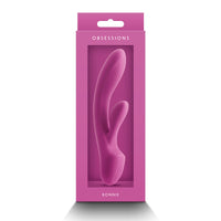 Pink packaging of a product named 'Bonnie' by 'Obsessions' on a white background