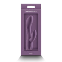 Purple vibrator in a 'Obsessions' packaging with 'Juliet' branding on a white background