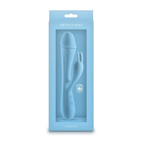 Blue packaging of a vibrator with 'OBSSESSIONS' branding on a white background