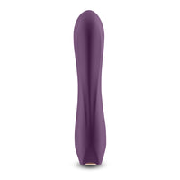 Purple handheld romeo vibrator on a white background
