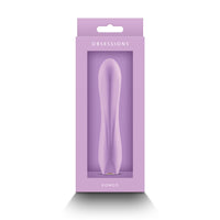 Purple packaging of a romeo vibrator with 'OBSSESSIONS' and 'ROMEO' branding on a white background.
